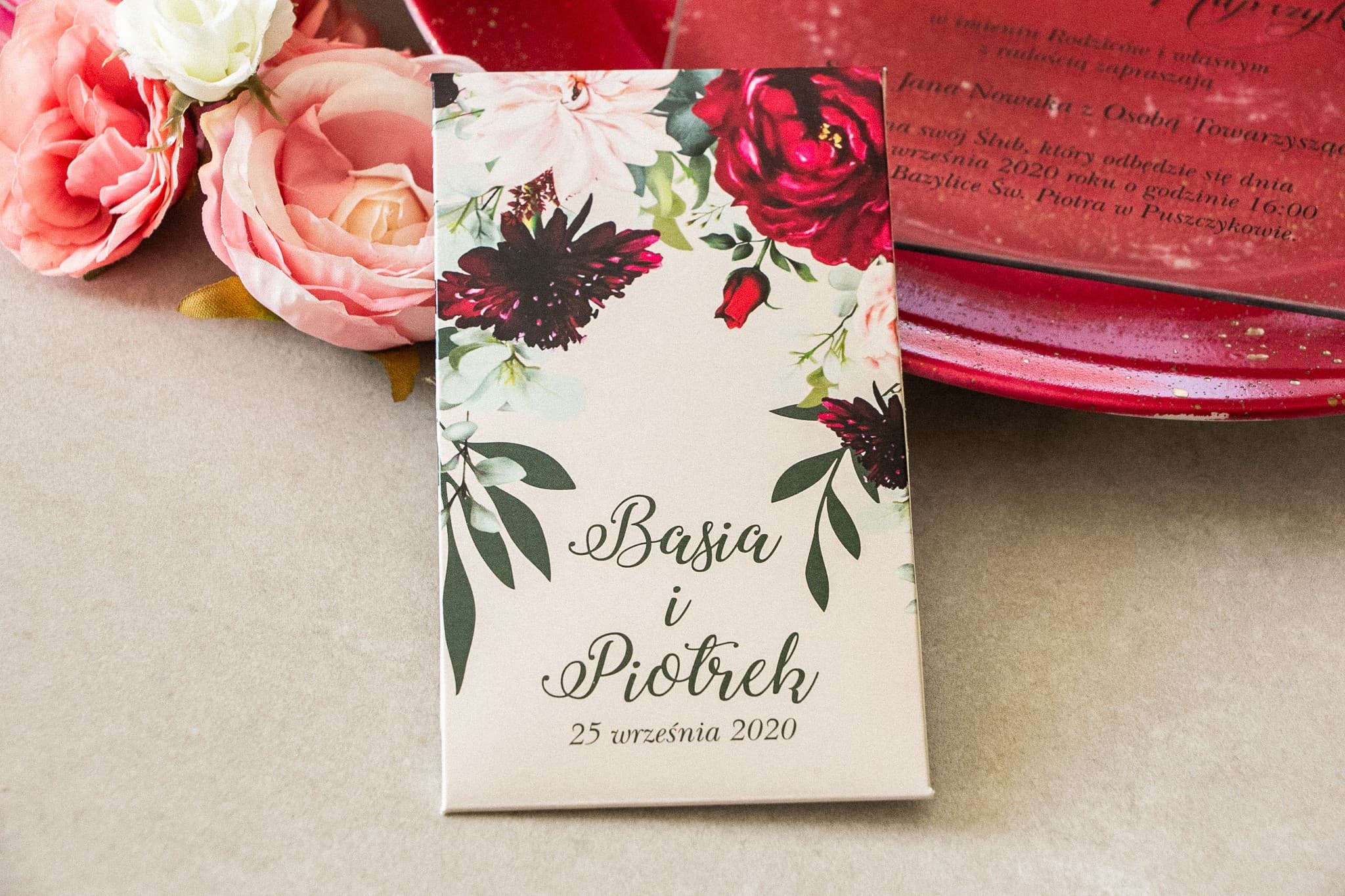 Nasionka Niezapominajki w torebce z daliami | Podziękowania dla gości weselnych | Korani nr 4