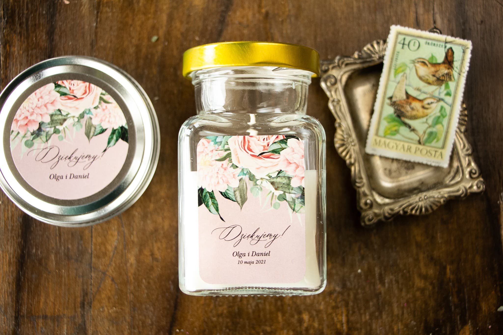 Świeczka Sojowa Topaz nr 4 – Pastelowe Piwonie i Podziękowanie dla Gości