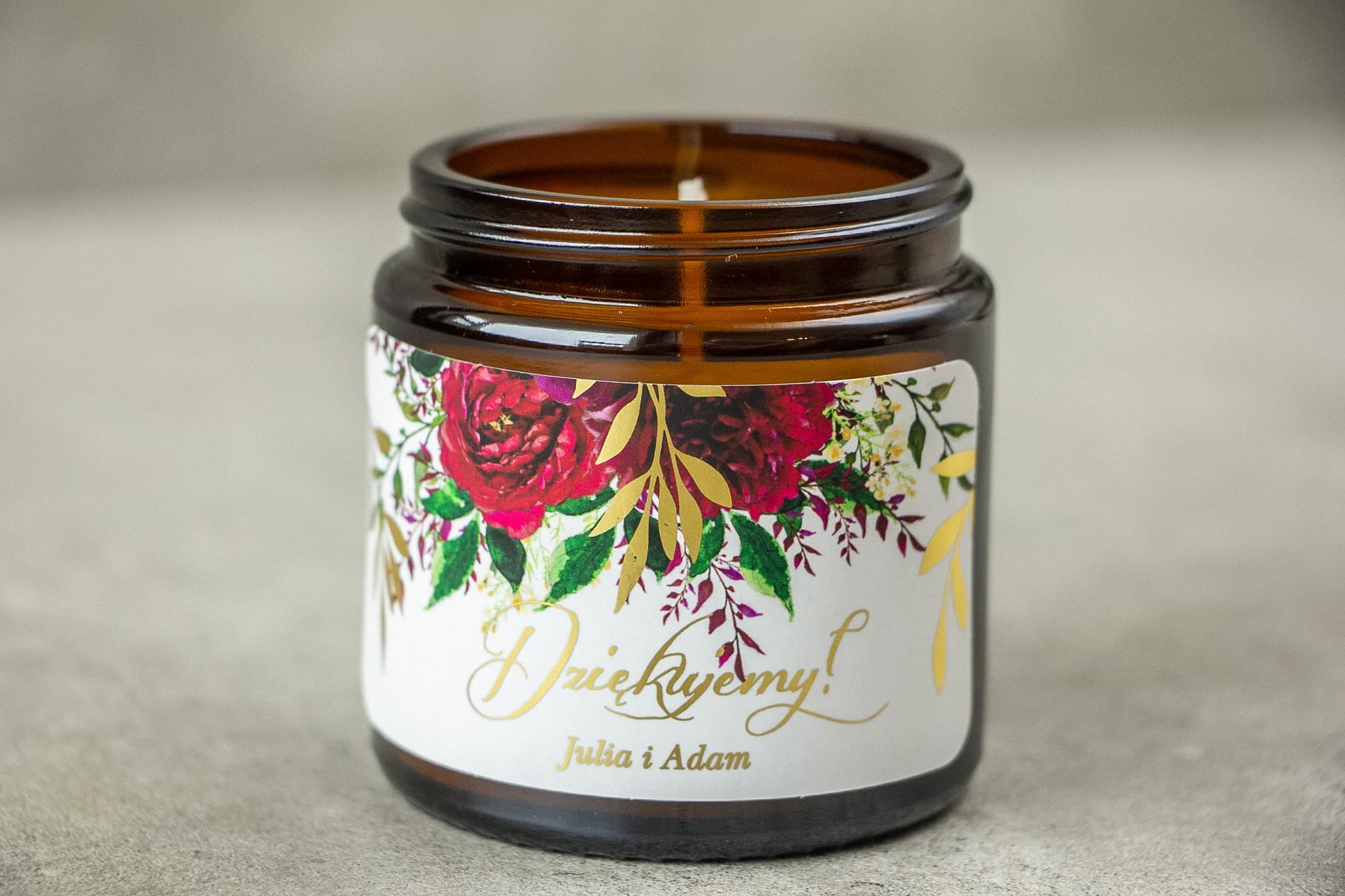 Świeczka Sojowa Rubin nr 3 – Piwonie i Podziękowanie dla Gości