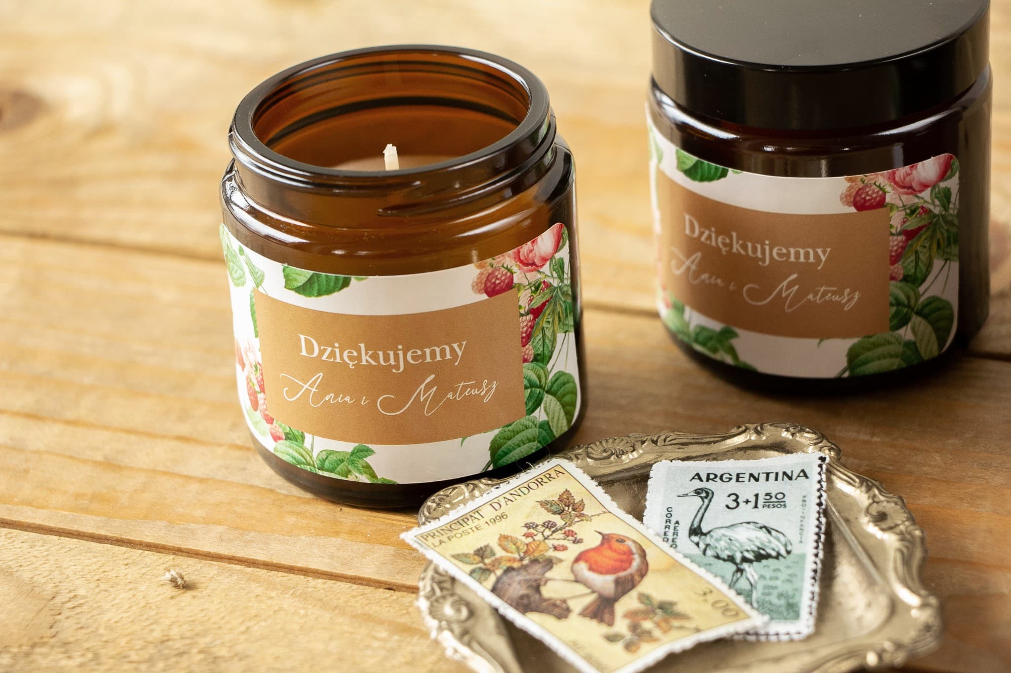 Świeczka Sojowa Korani nr 7 – Motyw Piwonii i Podziękowanie dla Gości - 2