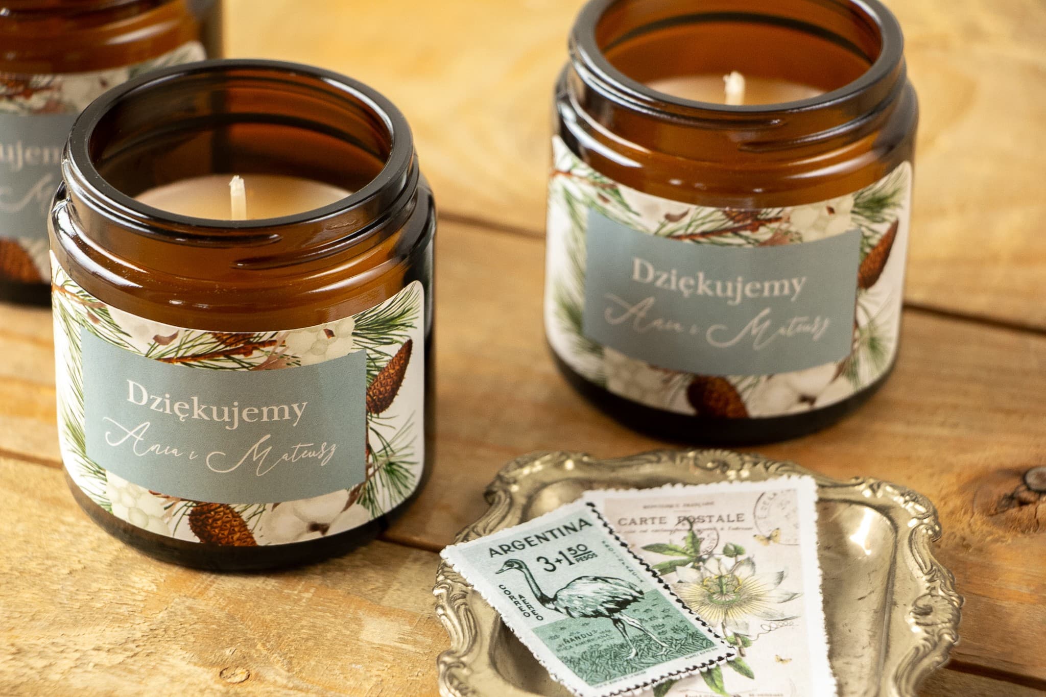 Świeczka Sojowa Korani nr 8 – W Brązowym Szkle i Podziękowanie dla Gości - 2