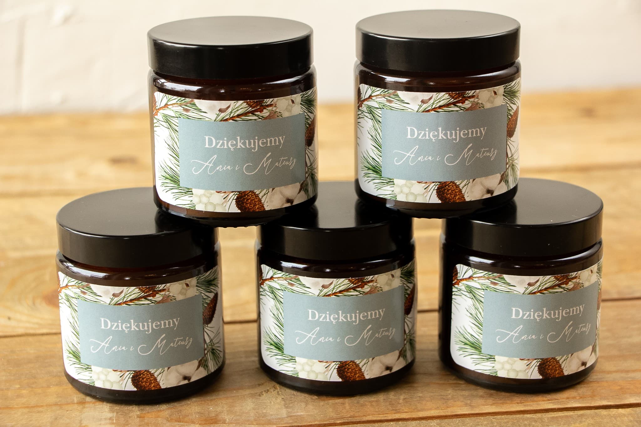 Świeczka Sojowa Korani nr 8 – W Brązowym Szkle i Podziękowanie dla Gości - 3