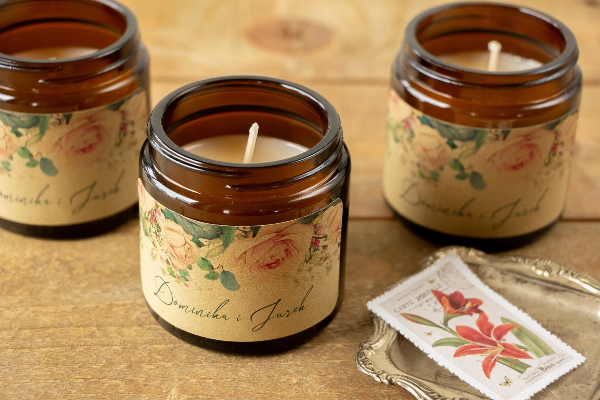 Świeczka Sojowa Delize nr 4 – Eko Róże i Podziękowanie dla Gości - 3