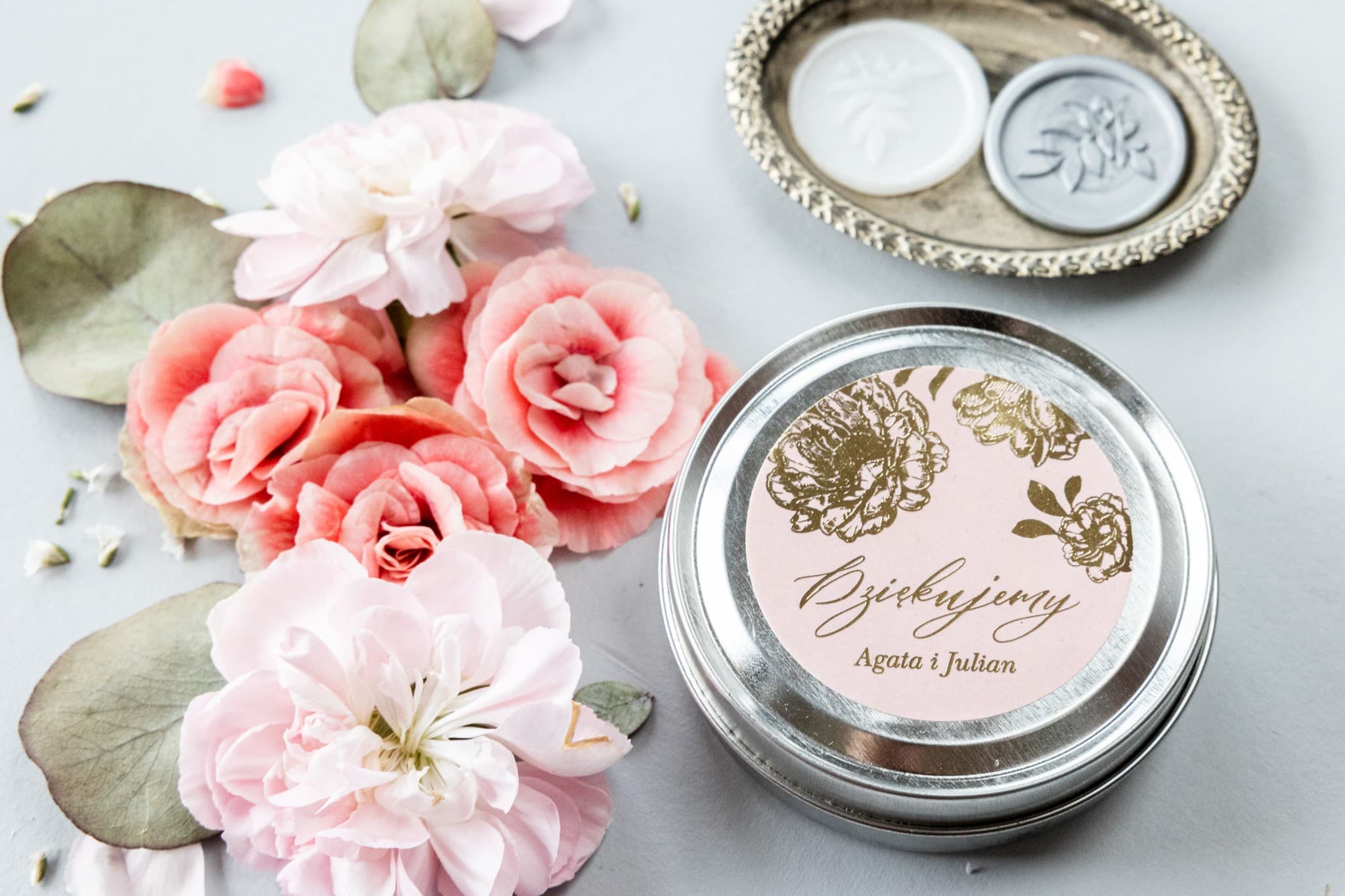 Świeczka Zapachowa Onyks nr 1 – Złocona Piwonia i Podziękowanie dla Gości