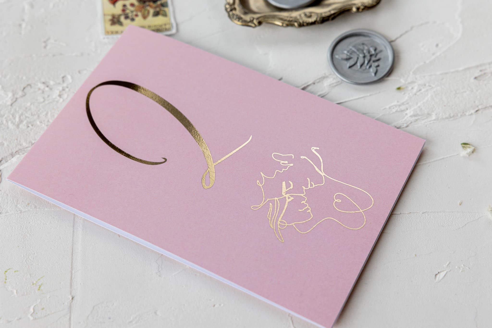 Złocone numerki na stół weselny Pudrowy Róż | Elegancka numeracja stołów weselnych glamour | Jaspis nr 3