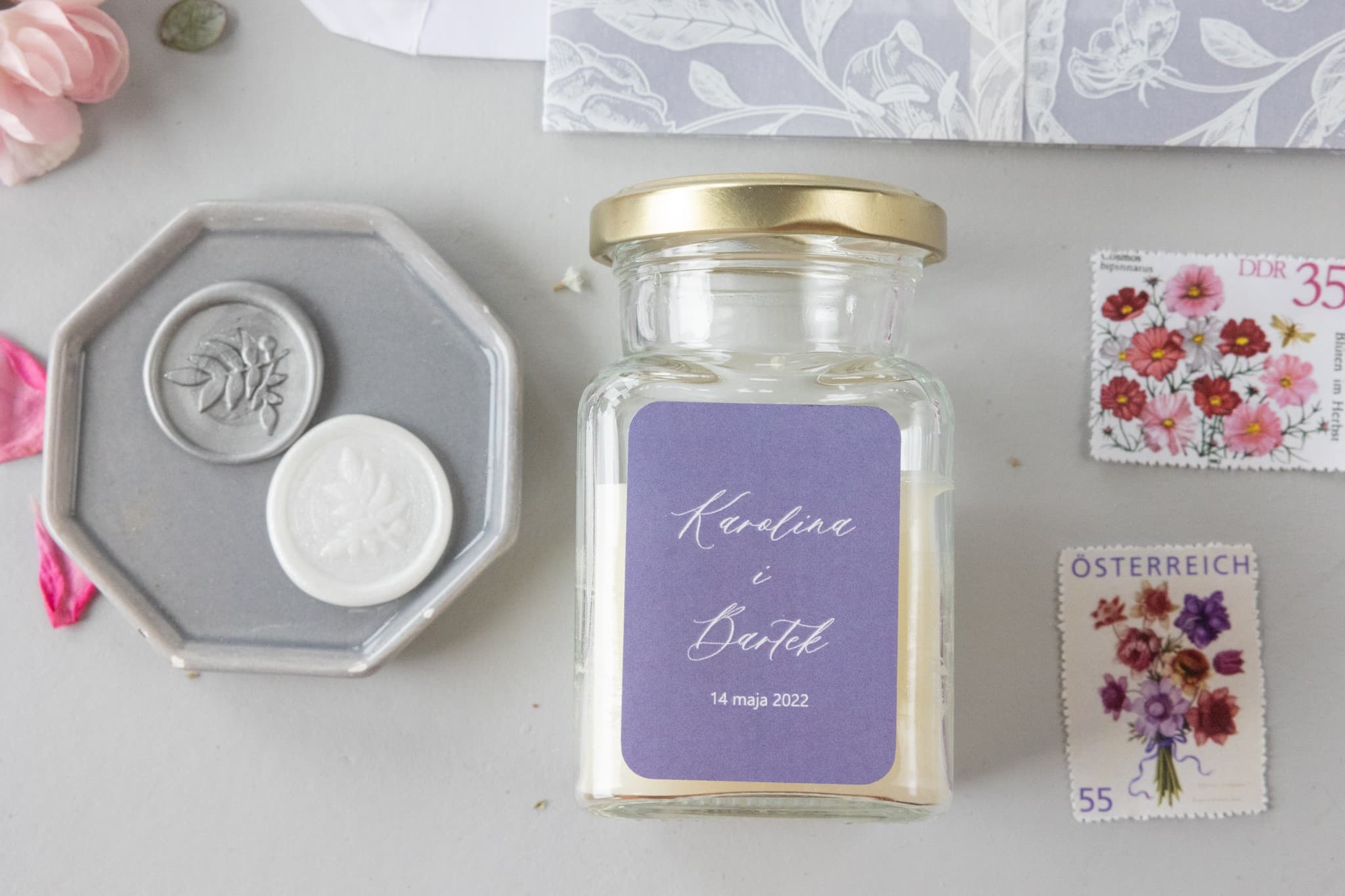 Świeca Zapachowa w Szkle Nefryt nr 3 – Lawendowa i Podziękowanie dla Gości