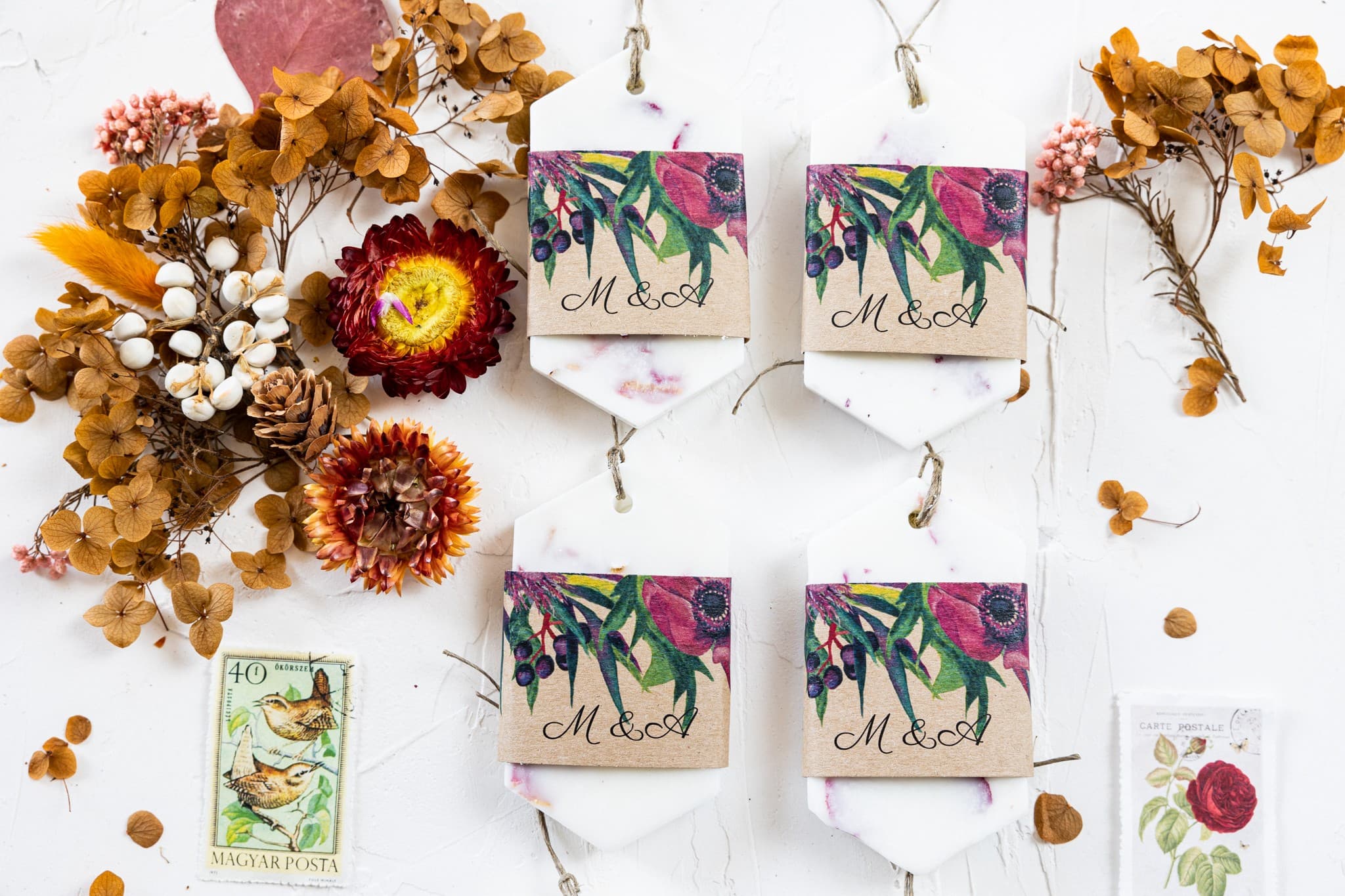 Pachnąca Zawieszka Sojowa Fioletowe Anemony | Podziękowania dla Gości Weselnych | Owoce Leśne nr 5 - 3