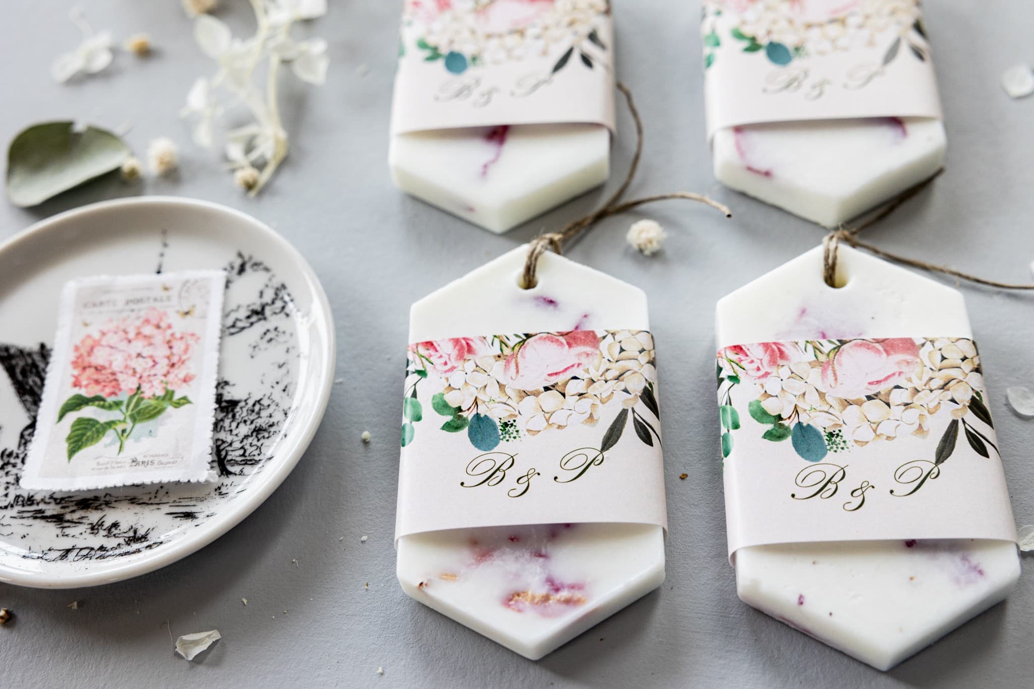 Zapachowa Zawieszka Sojowa z Różą | Eleganckie Podziękowania dla Gości Weselnych | Korani nr 1 - 3