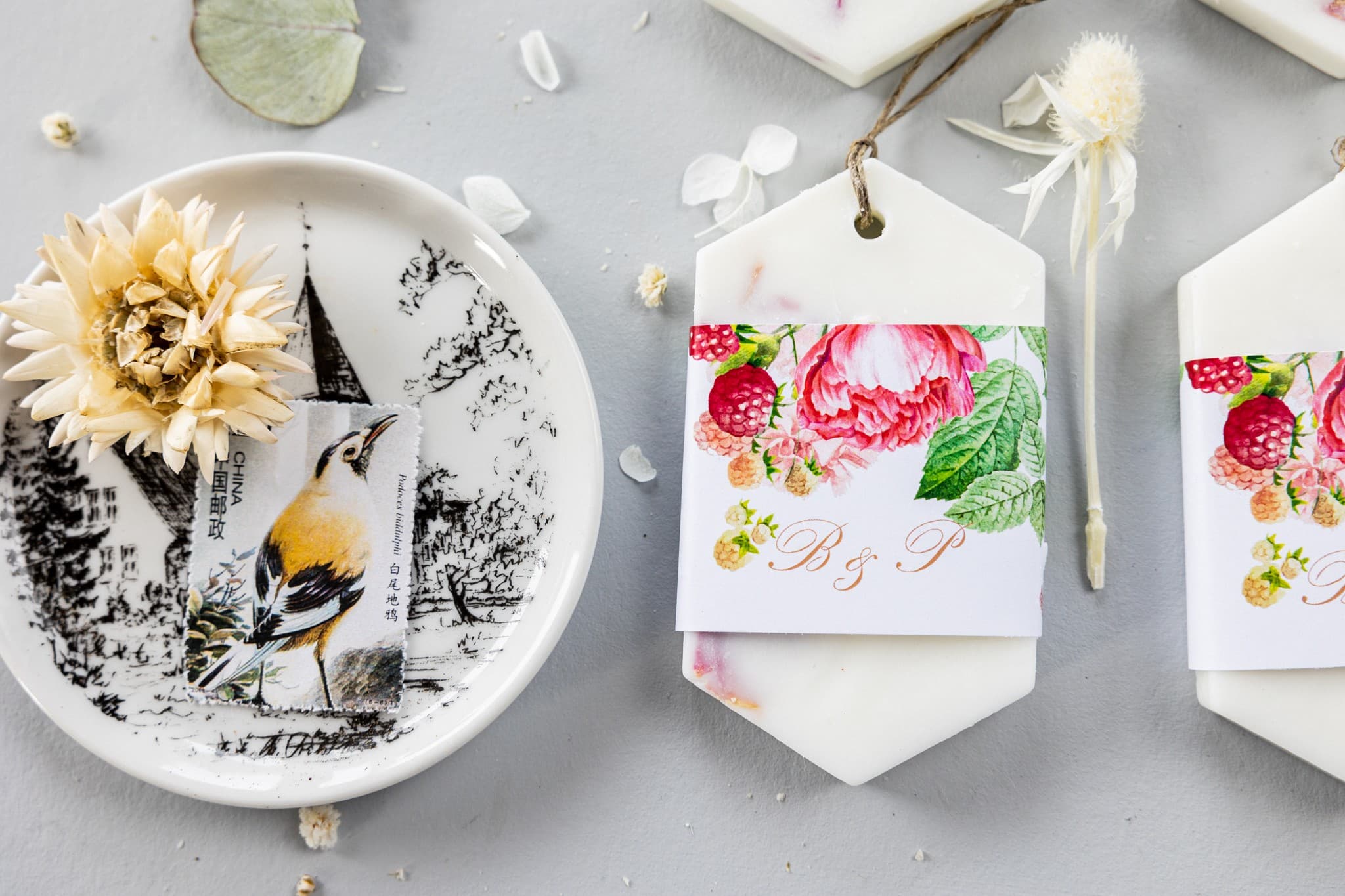 Sojowa Zawieszka Zapachowa Piwonia Malina, Naturalne | Podziękowania dla Gości Weselnych | Korani nr 7 - 3