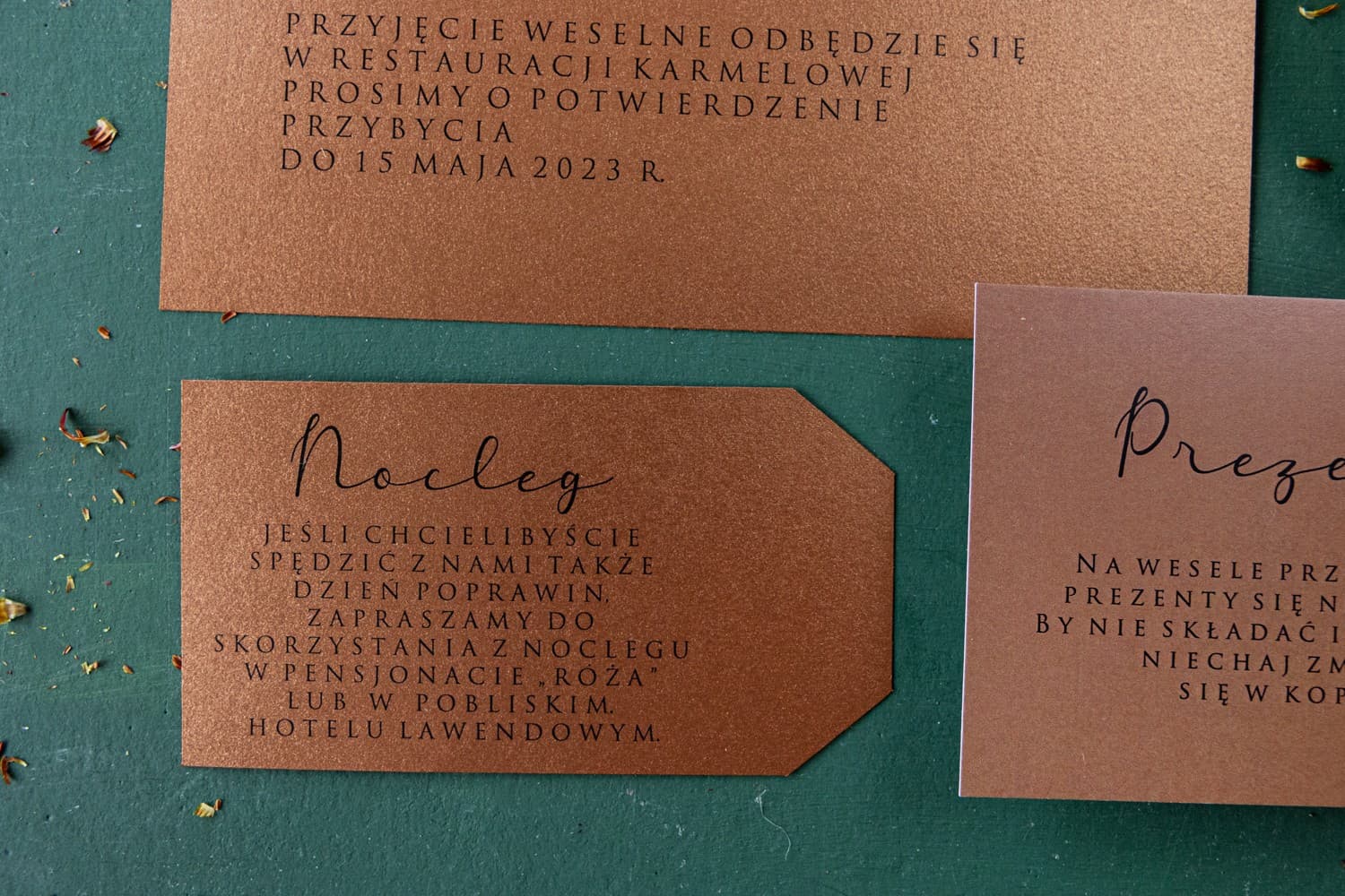 Perłowe Bileciki do Podziękowań, Zawieszki na Alkohol | Eleganckie Bileciki Ślubne Glamour | Modern nr 1