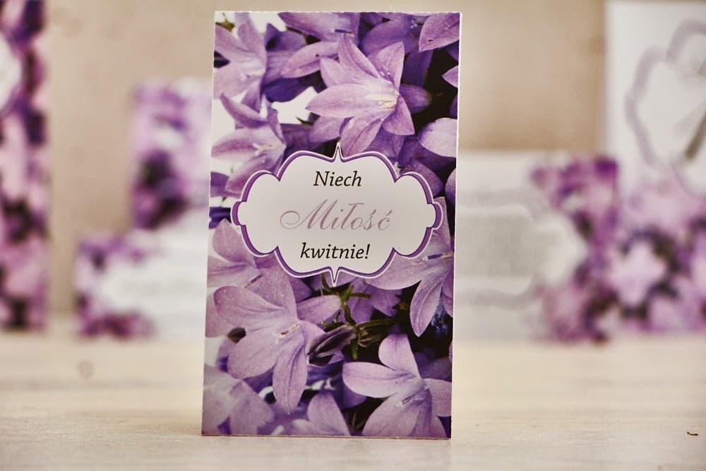 Nasiona Niezapominajki na Podziękowania dla Gości z Fioletowymi Kwiatami | Personalizowane Upominki Ślubne | Felicja nr 14