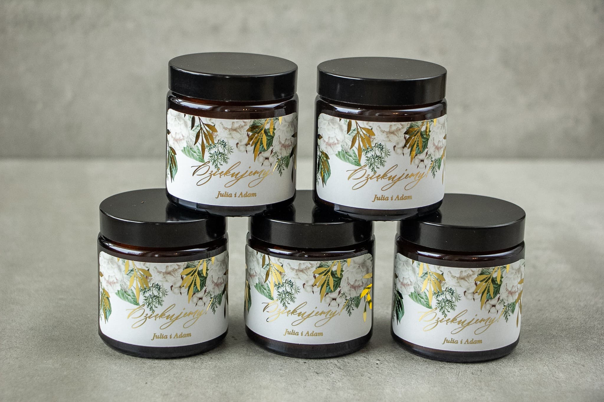 Świeczka Sojowa Rubin nr 6 – Złocona i Podziękowanie dla Gości - 3