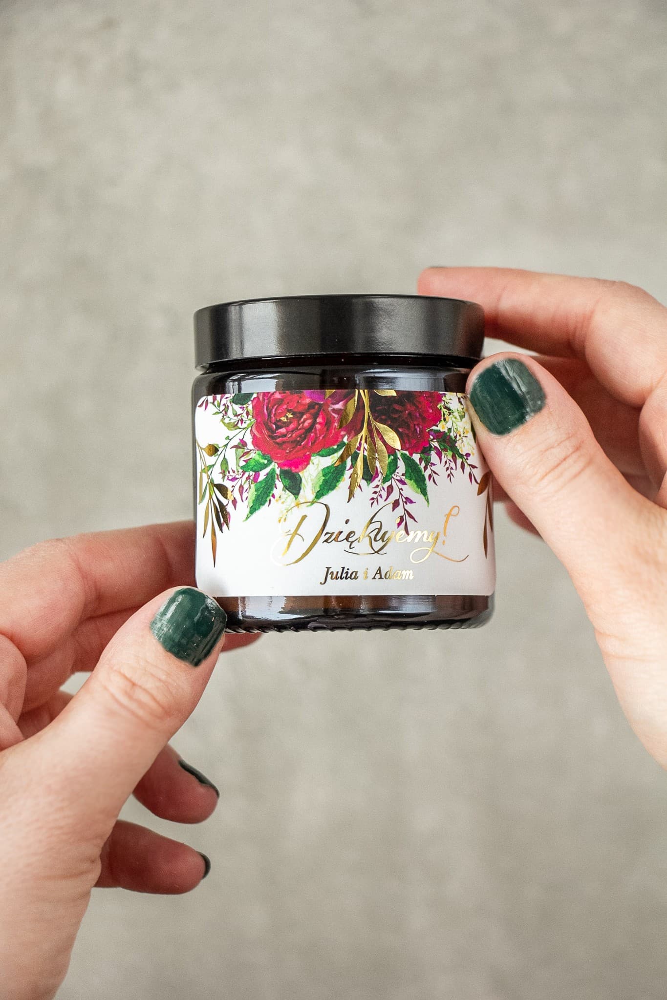 Świeczka Sojowa Rubin nr 3 – Piwonie i Podziękowanie dla Gości