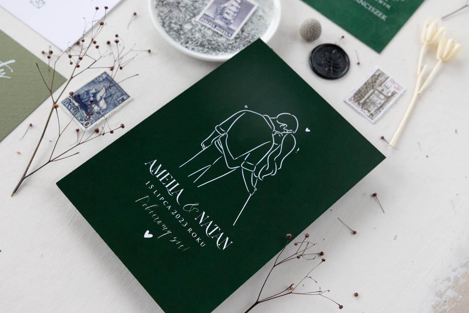 Zaproszenia Na Wesele Magnolia nr 2 – Styl Minimalistyczny - 3