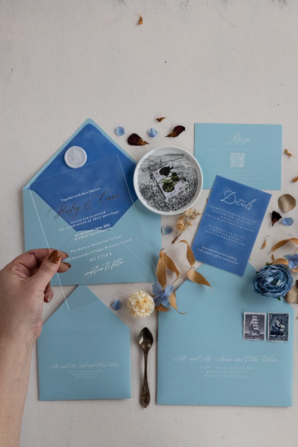 Zaproszenie Na Wesele Welurowe nr 3 – Minimalistyczne na Pleksi - 2