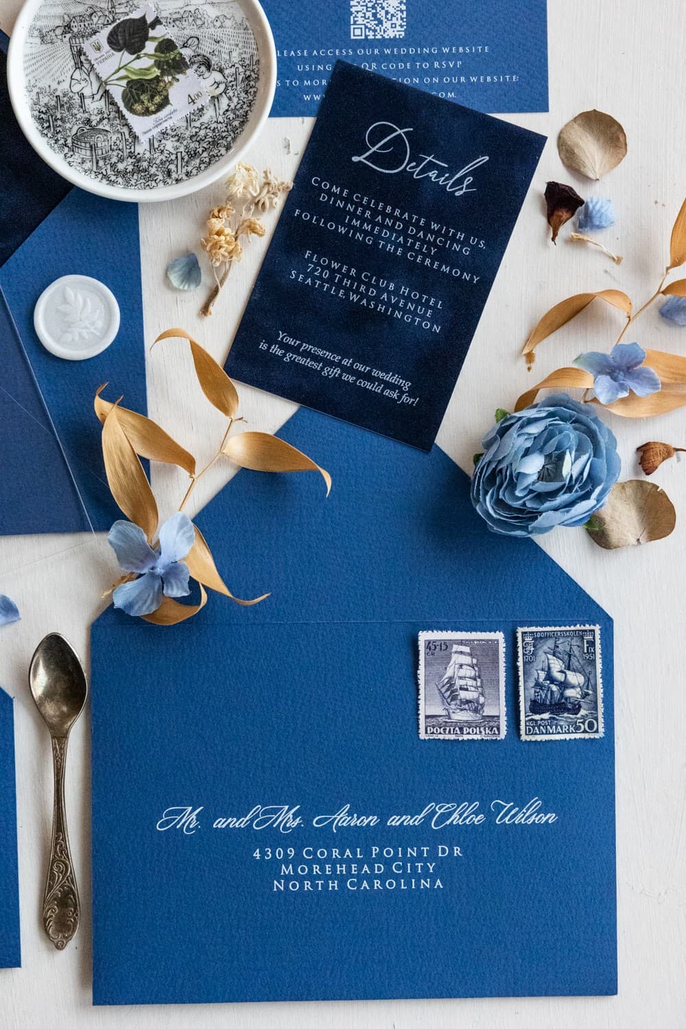 Winietki Ślubne Welurowe nr 2 – Aksamitne Wizytówki na Stół w Stylu Glamour - 3