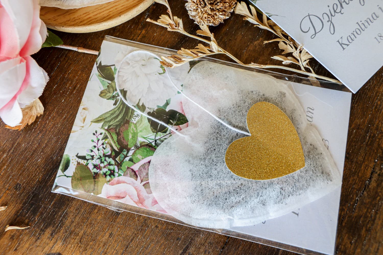 Herbatki Prezentowe dla Gości z Różami | Personalizowane Upominki i Podziękowania Weselne | Eteryczne nr 5 - 2