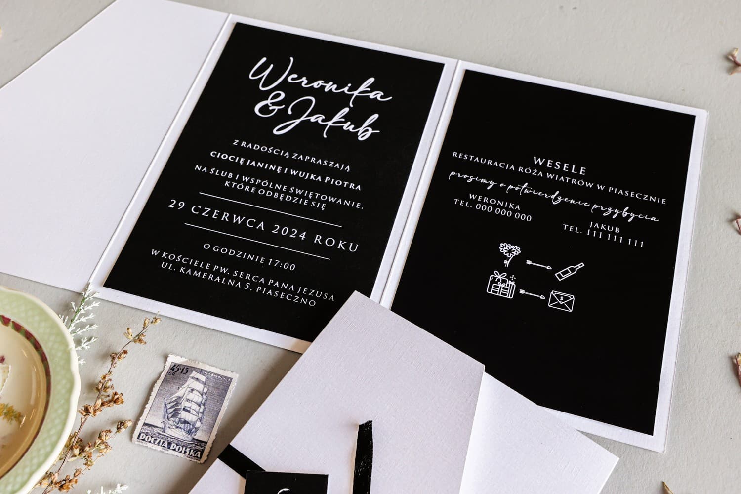 Próbka Zaproszenia Ślubnego - Zobacz Jakość na Żywo | Próbki Zaproszeń Ślubnych | Avril nr 9