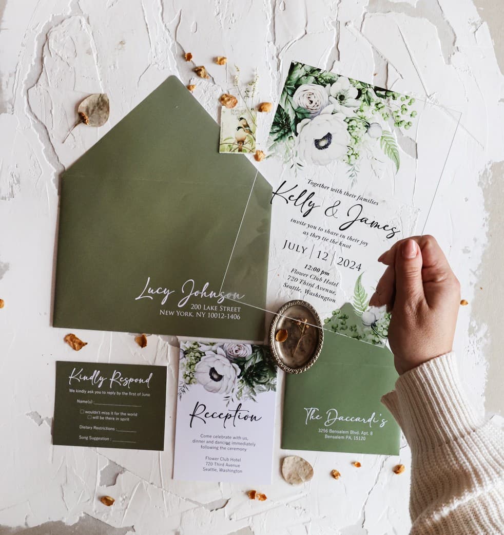 Próbka Zaproszenia Ślubnego Kraft, Styl Rustykalny | Zaproszenia Ślubne Boho Eko | Korani nr 15