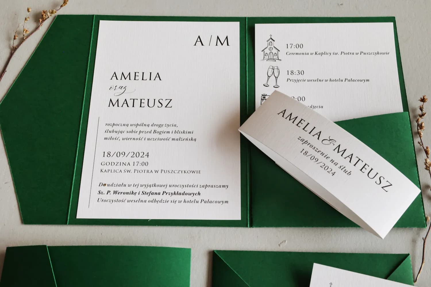 Próbka Zaproszenia Kraft nr 10 – Rustykalne na Eko Papierze