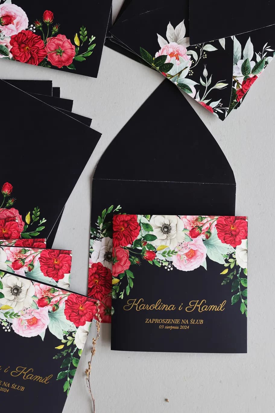 Zaproszenia Ślubne Szafirowe nr 4 – Glamour i Piwonie - 2