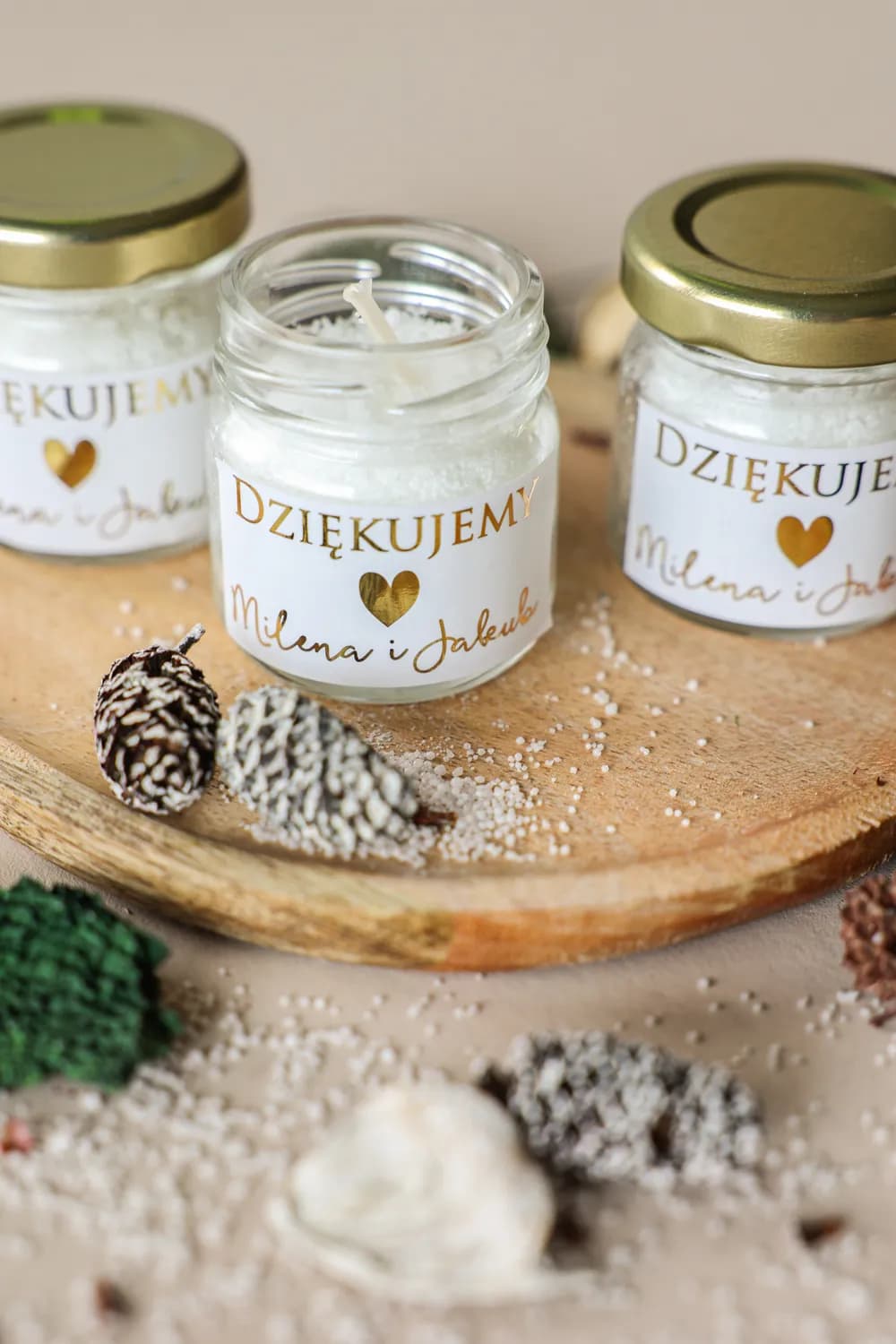 Świeczka Sojowa Simple nr 3 – Złocenie i Eleganckie Podziękowanie dla Gości