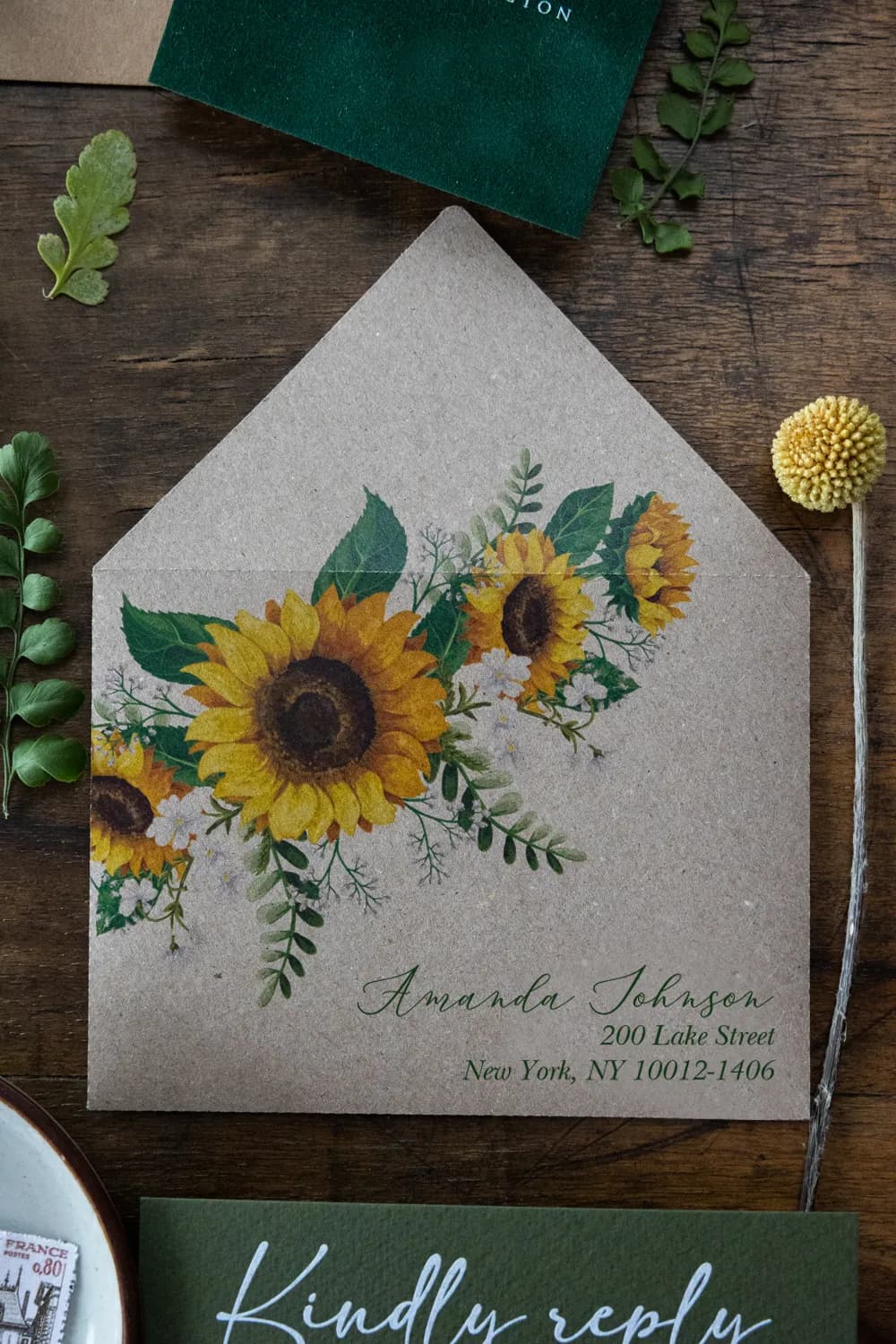 Zaproszenia na Wesele na Pleksi PR2 – Rustykalny Motyw Słoneczników - 3