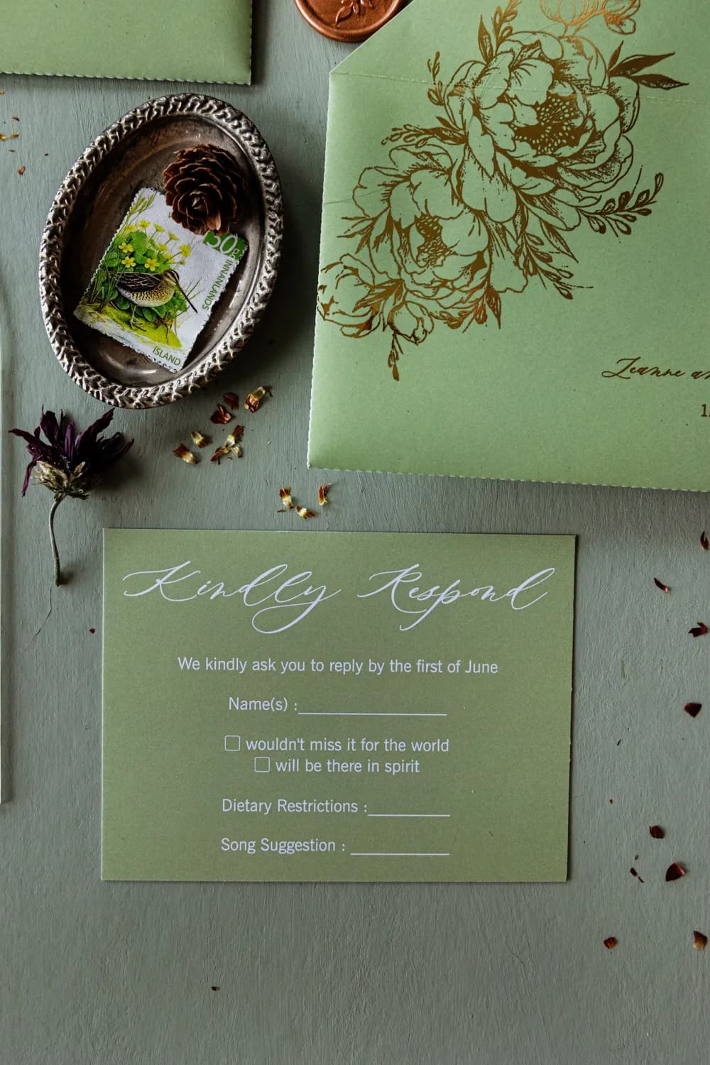 Zaproszenia na Wesele Fresco nr 5 – Złocona Pleksi w Kształcie Łuku - 4