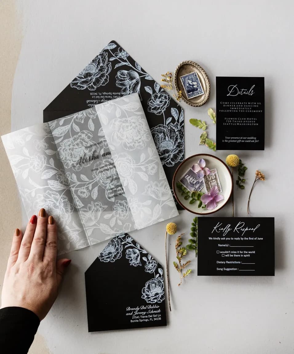 Zaproszenia na Wesele Natura PR24 – Szklane Karty w Stylu Glamour - 2