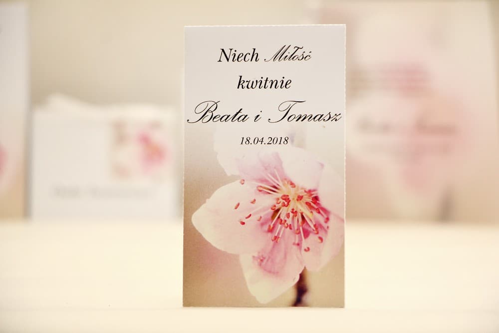Nasiona Niezapominajki z Kwiatem Jabłoni, Personalizowane Eko Upominki | Podziękowania dla Gości Weselnych | Elegant nr 12