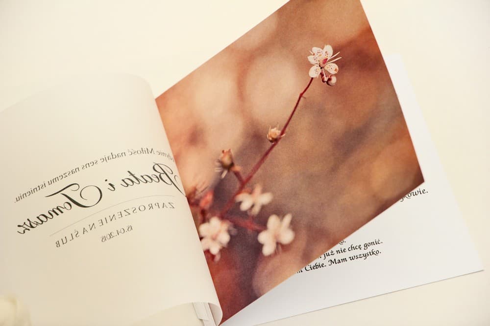 Zaproszenia Ślubne Elegant nr 16 – Kalka i Kwiaty Jabłoni