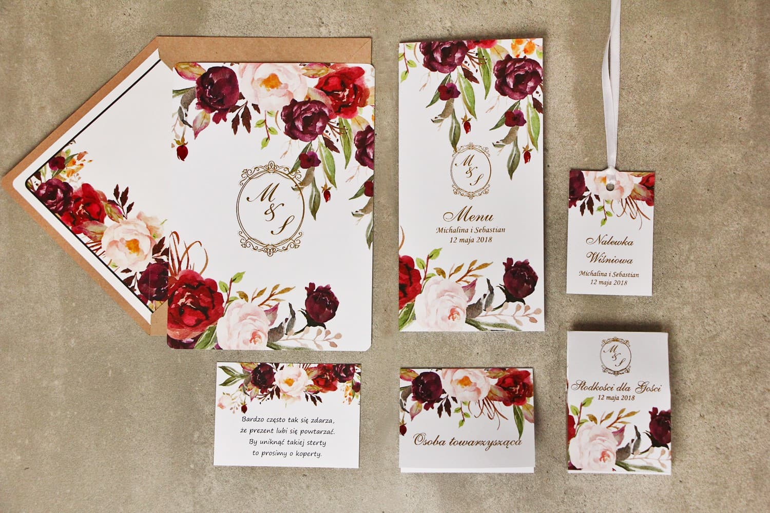 Zaproszenie Ślubne Sorento nr 7 – Złocenie i Piwonie - 3