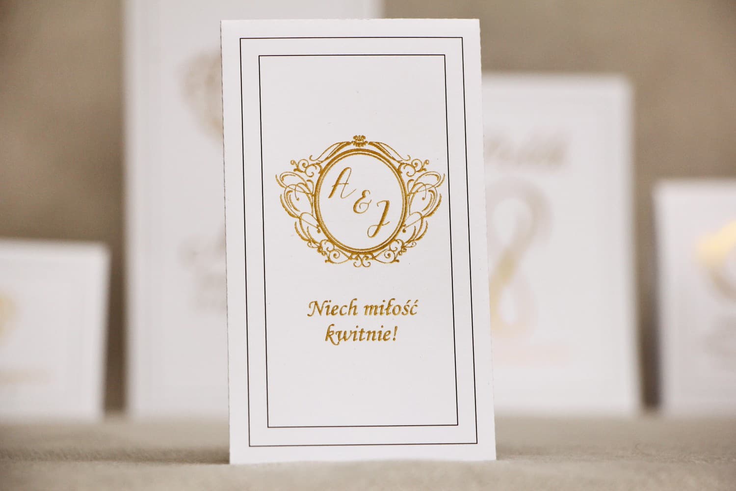 Złocone Podziękowania Nasiona Niezapominajki | Eleganckie Upominki dla Gości Weselnych Glamour | Sonata nr 9