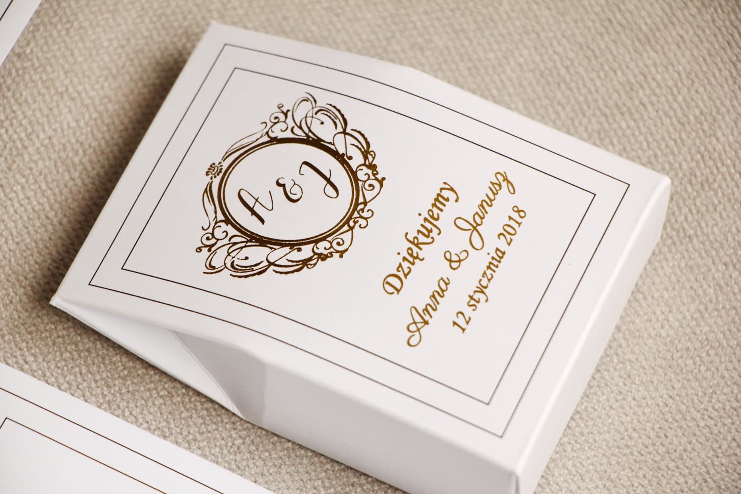 Złocone Pudełeczka Glamour ze Słodyczami | Podziękowania dla Gości Weselnych | Sonata nr 9