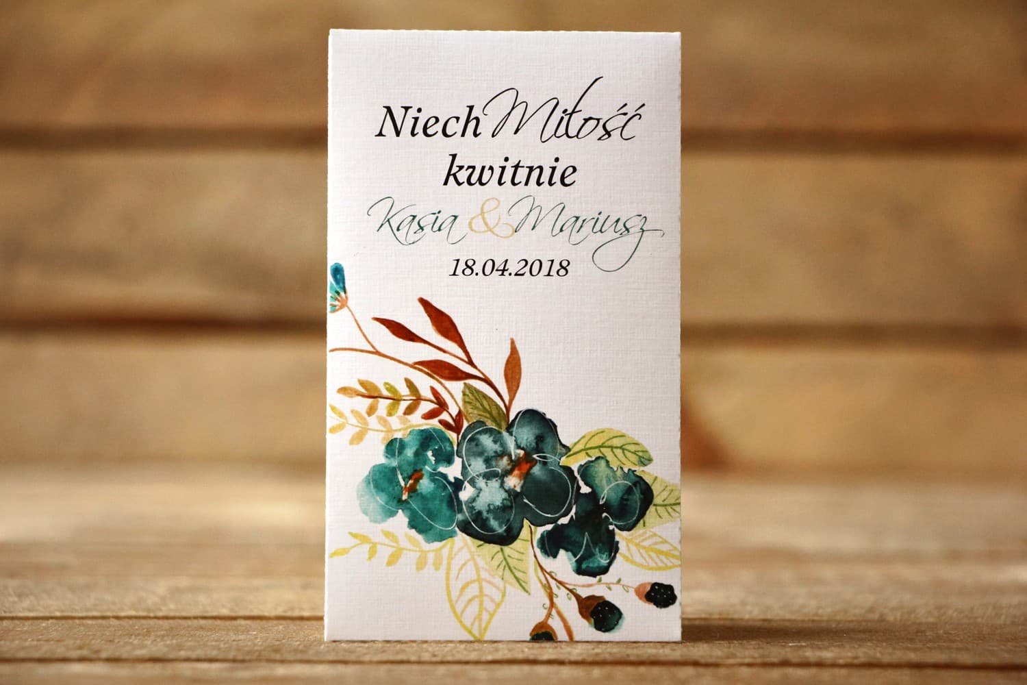 Nasionka Niezapominajki Podziękowania dla Gości | Eko Upominki ze Szmaragdowym Motywem | Malowane Kwiaty nr 21