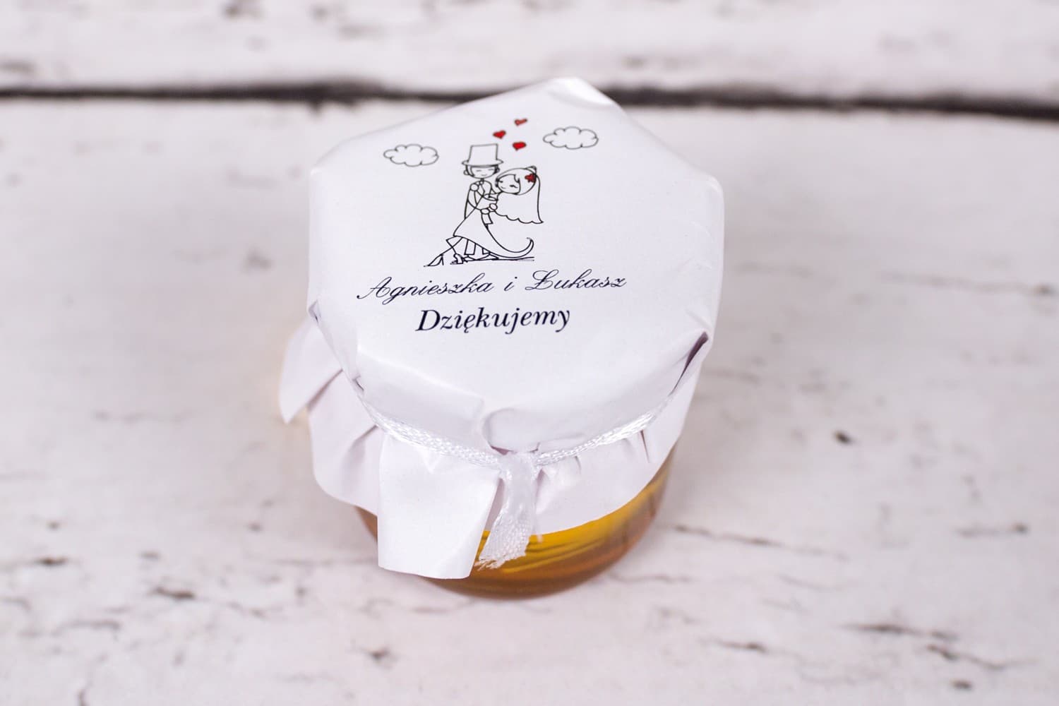 Polski Miód w Słoiczku Bueno nr 4 – Słodkie Podziękowanie z Tańczącą Parą