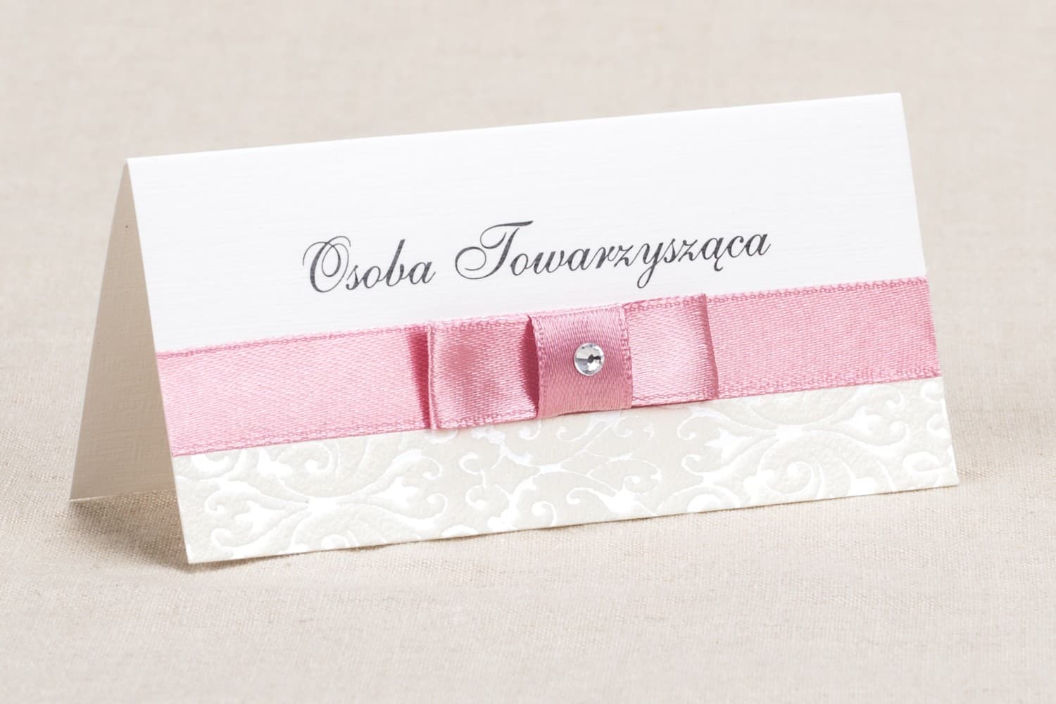 Winietki Ślubne Klaris nr 4 – Wizytówki na Stół z Motywem Białej Koronki