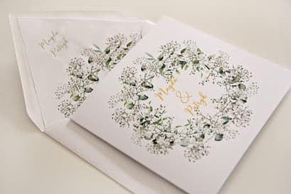 Próbki Zaproszeń Ślubnych | Zobacz Jakość i Kolor na Żywo, Szybka Wysyłka | Cykade nr 14