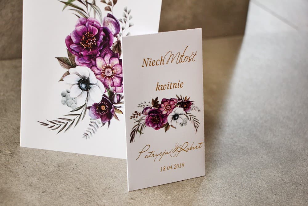 Nasiona Niezapominajki Złocone Podziękowania dla Gości | Oryginalne i Personalizowane Upominki Weselne | Cykade nr 1