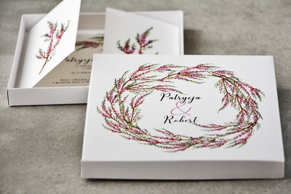 Zaproszenie Weselne Exploding Box – Wrzos Pistacjowe nr 22