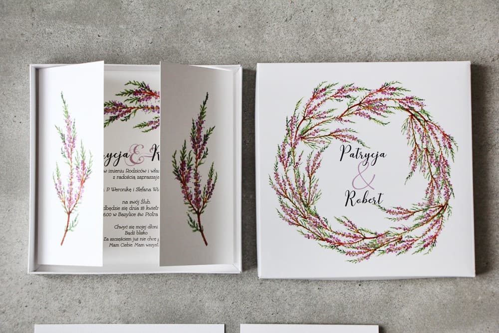 Zaproszenie Weselne Exploding Box – Wrzos Pistacjowe nr 22 - 3