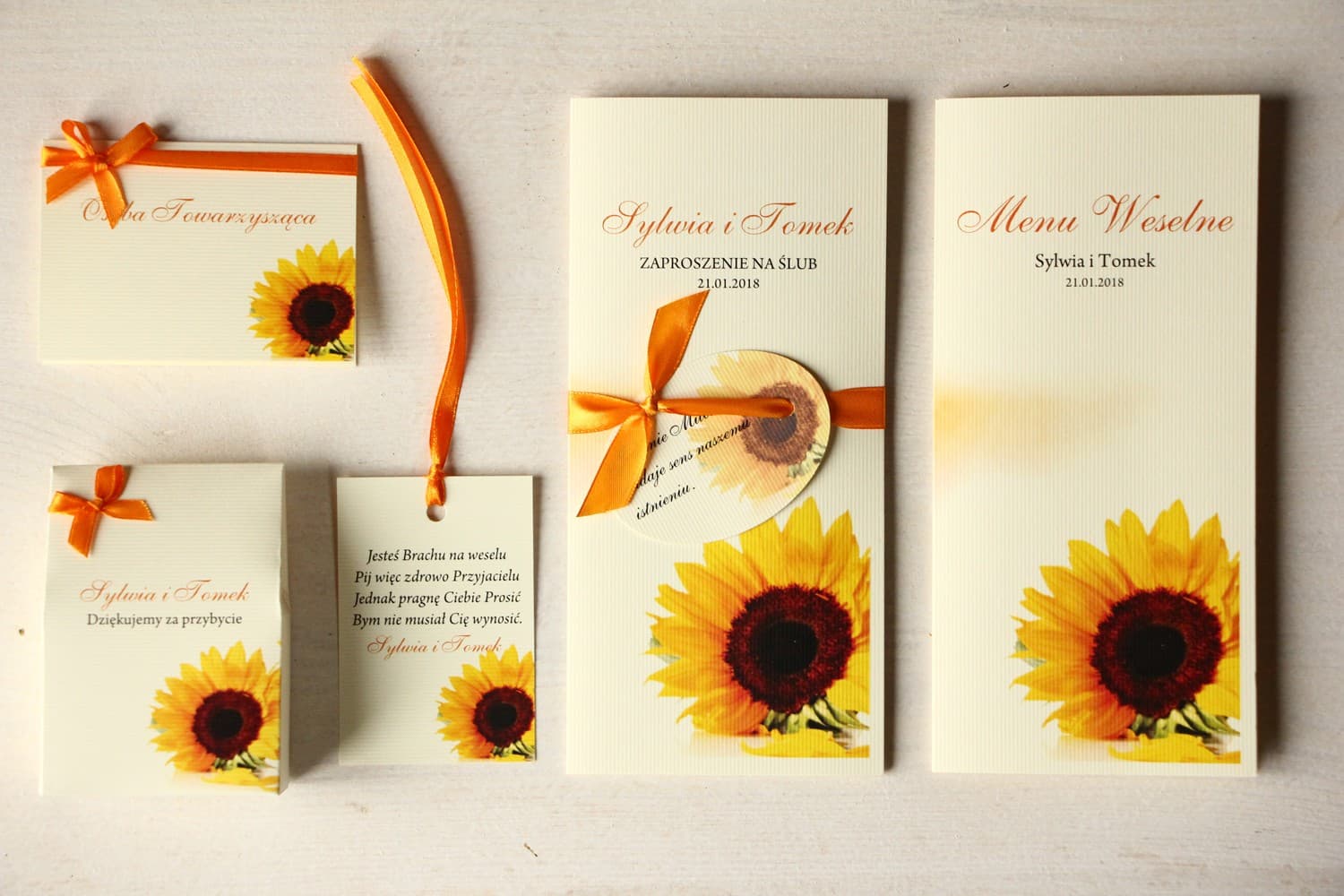 Próbki Zaproszeń Ślubnych z Magnesem, Kwiatowe | Zestaw próbek papeterii | Magnet nr 7