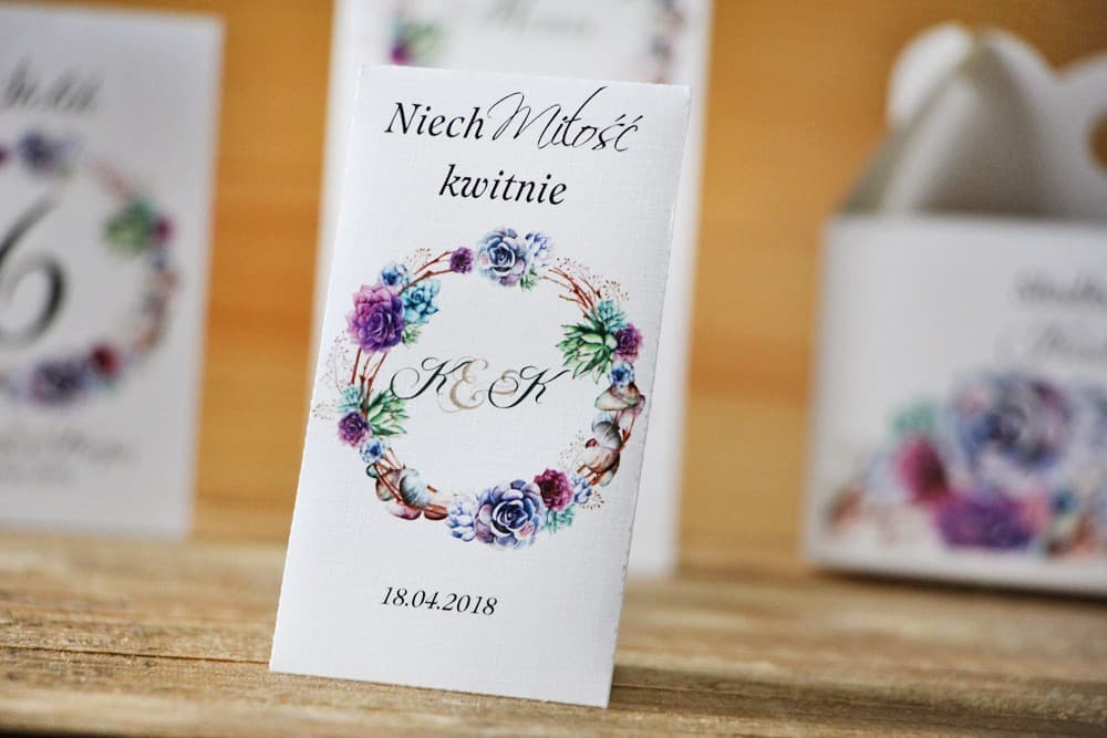 Nasiona Niezapominajki w Torebce, Eko i Personalizowane | Oryginalne Podziękowania dla Gości Weselnych | Akwarele nr 1