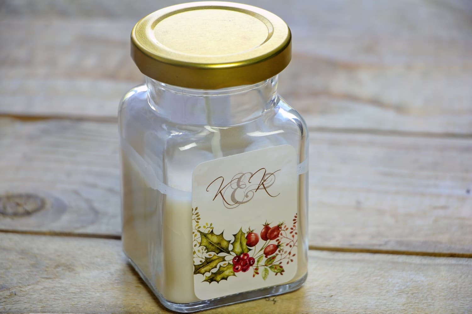 Świeczka Sojowa Akwarele nr 3 – Podziękowanie dla Gości z Dziką Różą