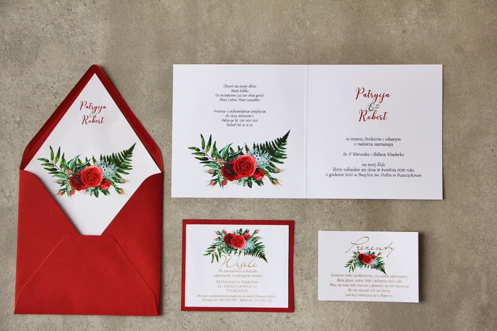 Zaproszenie Weselne Cykade nr 2 – Złocenie i Paproć - 2