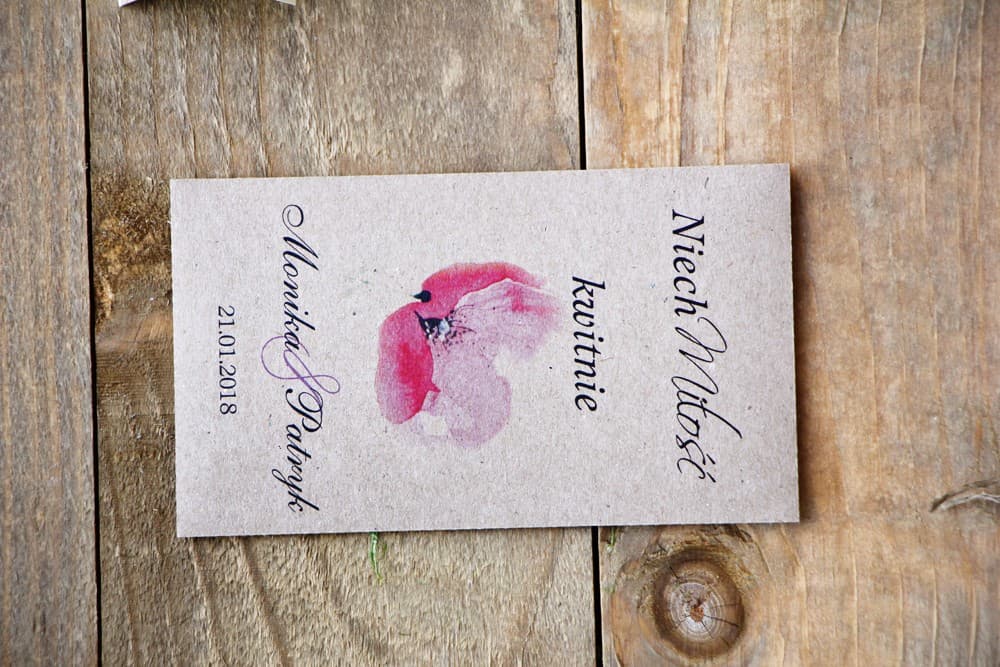 Nasionka Niezapominajki Podziękowania dla Gości z Makami Eco | Personalizowane Upominki dla Gości Weselnych | Margaret nr 5