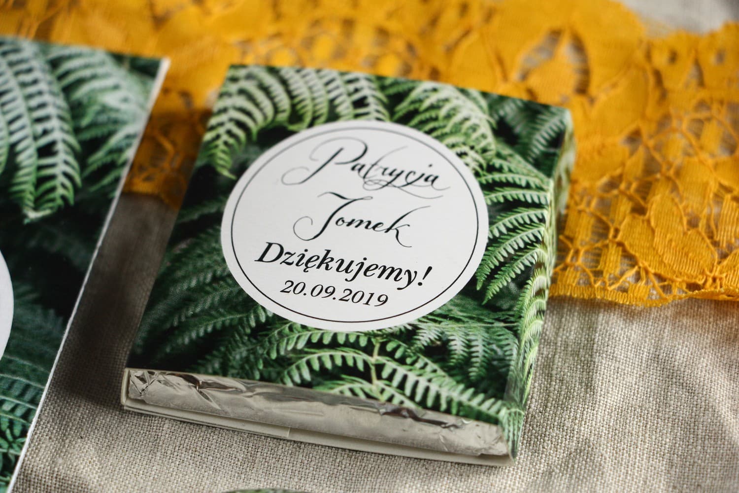 Czekoladki Podziękowania dla Gości | Słodkie Upominki Weselne w Stylu Botanicznym | Botanik nr 1