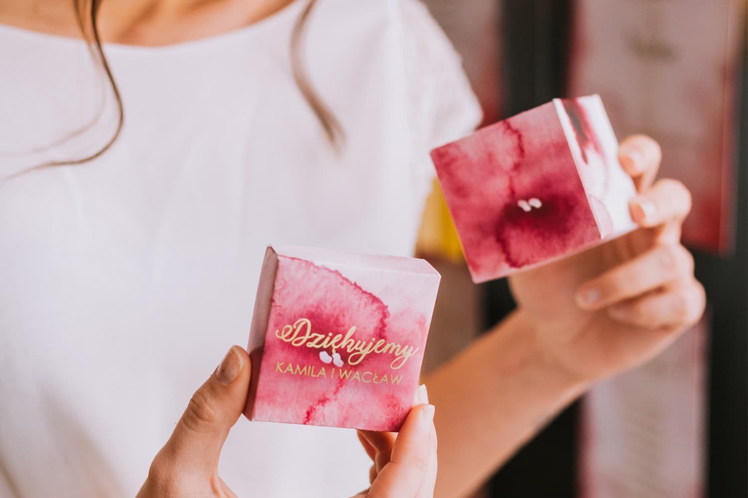 Eleganckie pudełeczka ze złoceniem na słodycze | Podziękowania dla Gości Weselnych | Kamira nr 1