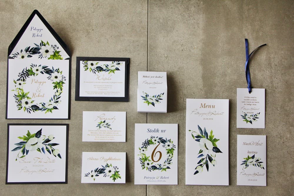 Zaproszenie Weselne Cykade nr 3 – Granat i Złocenie - 2