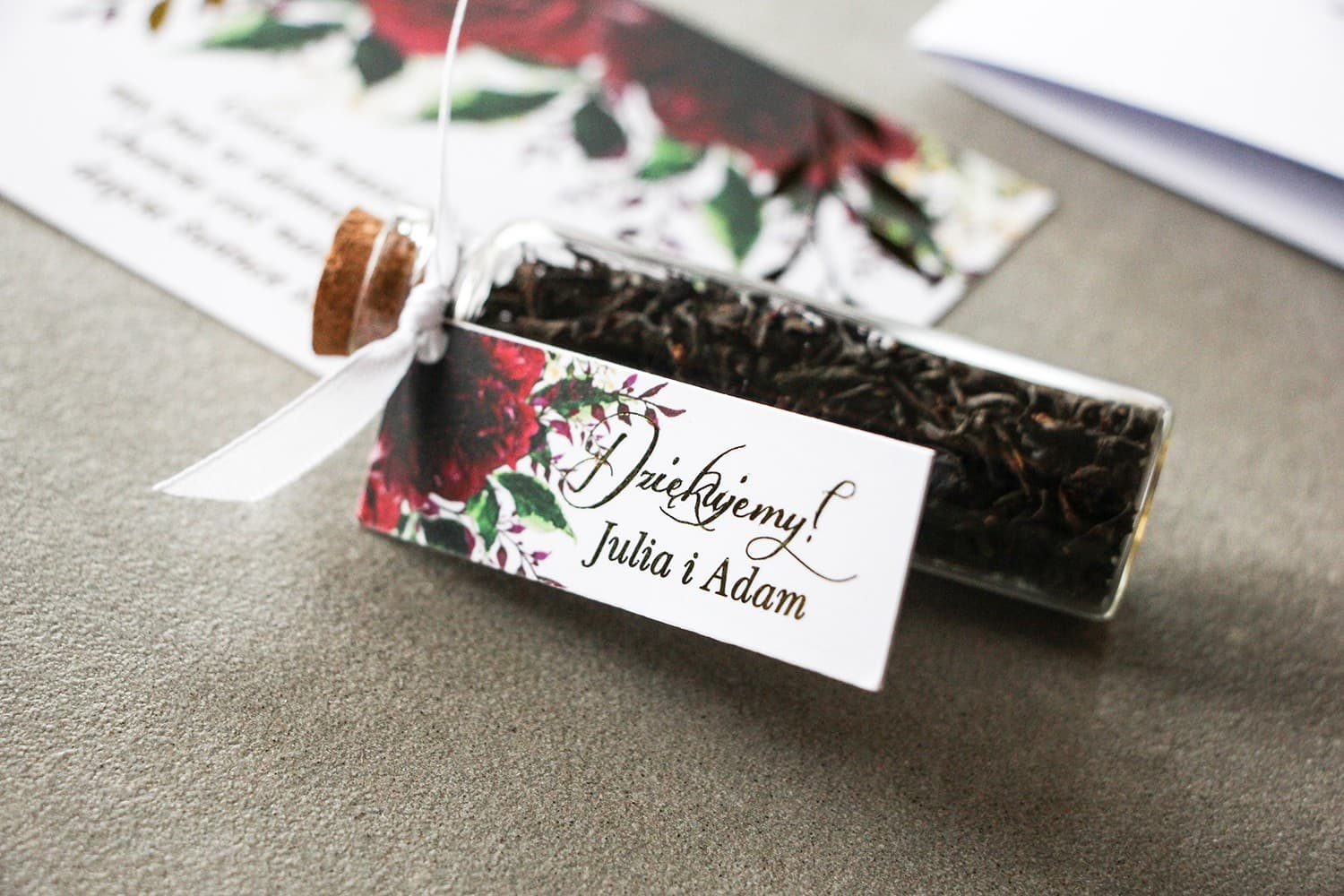 Podziękowania dla Gości Rubin nr 3 – Złocone Buteleczki z Herbatą